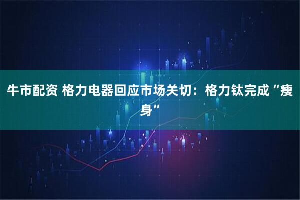 牛市配资 格力电器回应市场关切：格力钛完成“瘦身”