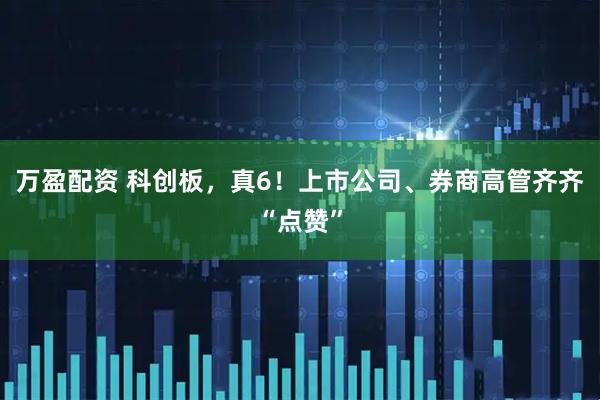 万盈配资 科创板，真6！上市公司、券商高管齐齐“点赞”