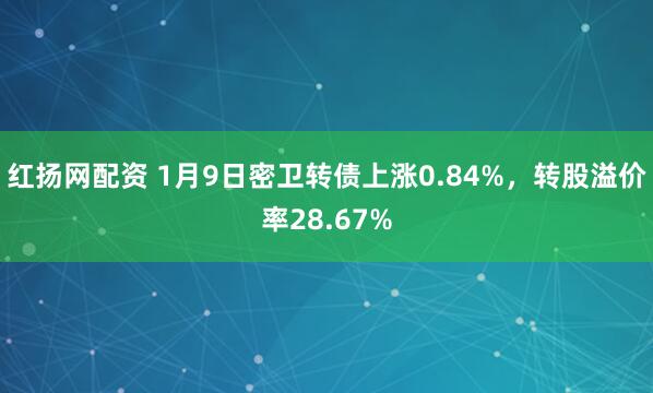 红扬网配资 1月9日密卫转债上涨0.84%，转股溢价率28.67%